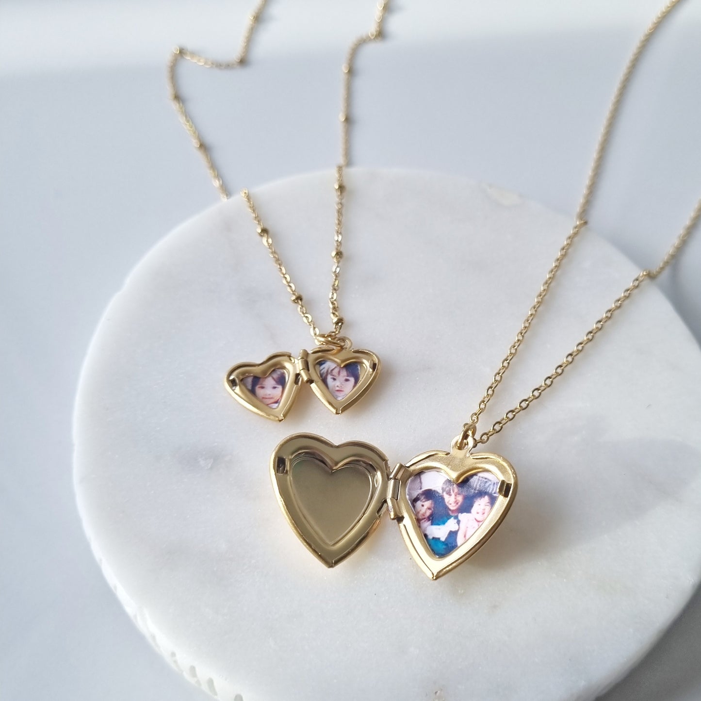 Amelie Photo Heart Locket Necklaces